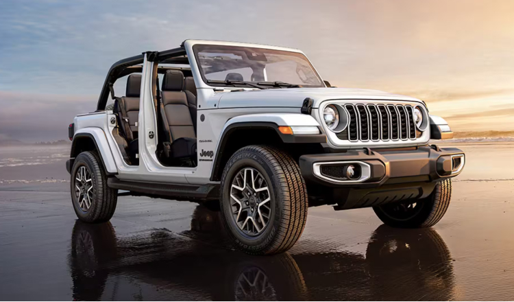 White Jeep on Beach