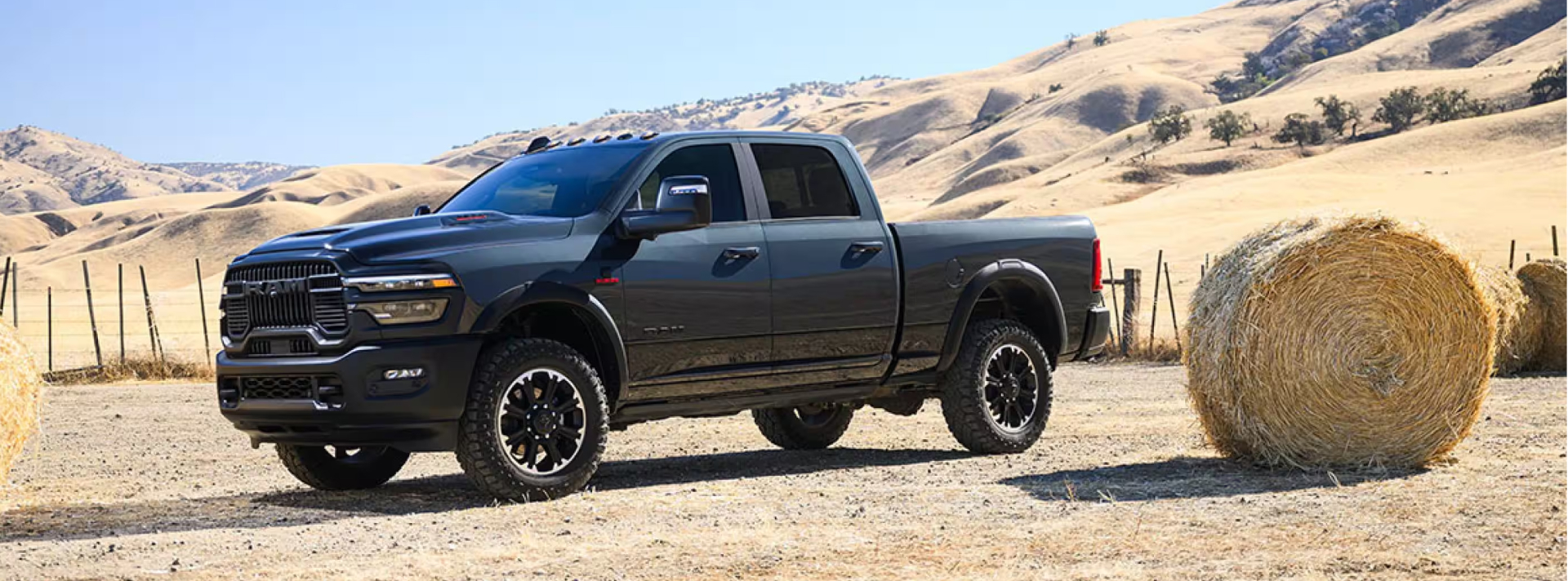 RAM truck on desert terrain